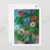 Carte Postale Anémone, Monet (Devant / Derrière)