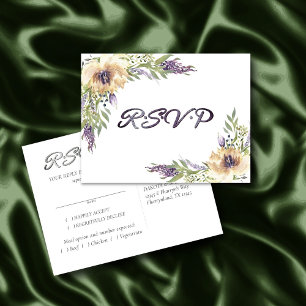 Carte Postale Anemone RSVP Entree Verdure Floral Boho Moderne