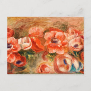 Carte Postale Anémones de Renoir Impressionniste Peinture