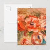 Carte Postale Anémones de Renoir Impressionniste Peinture (Devant / Derrière)