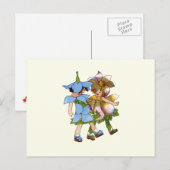 Carte Postale Anémones et Bluets (Devant / Derrière)