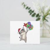 Carte Postale Ânes Ânes de Noël Animaux d'hiver (Debout devant)