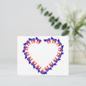 Carte Postale ânes démocratiques dans le coeur (Debout devant)