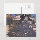 Carte Postale Ânes Lamu Kenya 1995 (Devant / Derrière)