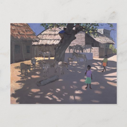 Carte Postale Ânes Lamu Kenya 1995 (Devant)
