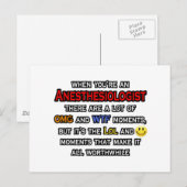Carte Postale Anesthésiologiste ... OMG WTF LOL (Devant / Derrière)
