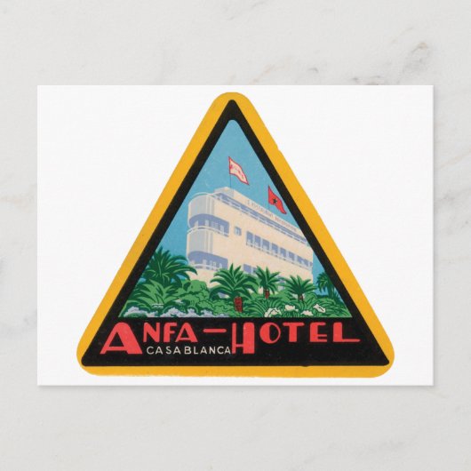 Carte Postale Anfa Hotel Casablanca (Devant)
