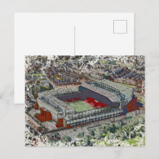 Carte Postale Anfield Stadium Liverpool - Artistic Watercolour