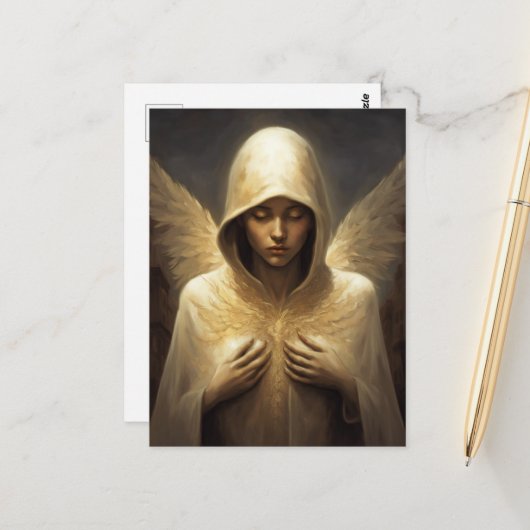 Carte Postale Ange (Devant/Arrière en situation)