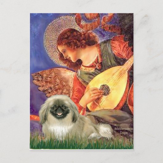 Carte Postale Ange à la mandoline - Pékinois 1b (Devant)