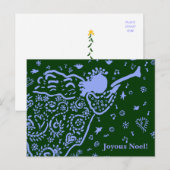 Carte postale Ange à la trompette (Devant / Derrière)