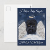 Carte Postale Ange Affenpinscher (Devant / Derrière)