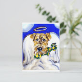 Carte Postale Ange Airedale Terrier (Debout devant)