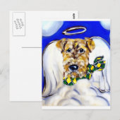 Carte Postale Ange Airedale Terrier (Devant / Derrière)