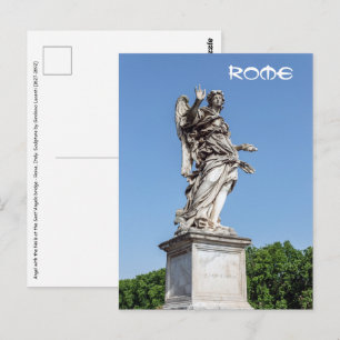 Carte Postale Ange aux clous du pont Sant'Angelo - Rome