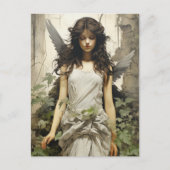 Carte Postale Ange avec ailes grises (Devant)