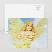 Carte Postale Ange avec couronne (Devant / Derrière)