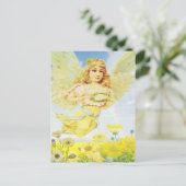 Carte Postale Ange avec couronne (Debout devant)