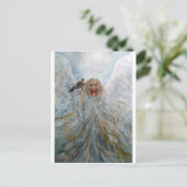 Carte Postale Ange avec faucon pour la bonne fortune (Debout devant)