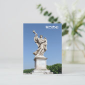 Carte Postale Ange avec la croix au pont Sant'Angelo - Rome (Debout devant)