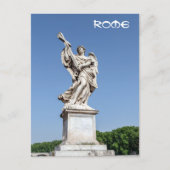 Carte Postale Ange avec la croix au pont Sant'Angelo - Rome (Devant)