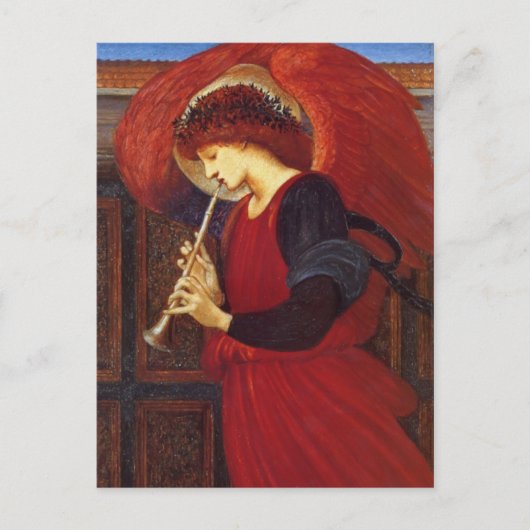 Carte Postale Ange avec trompette, Beaux-Arts Burne-Jones (Devant)