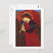 Carte Postale Ange avec trompette, Burne Jones (Devant / Derrière)