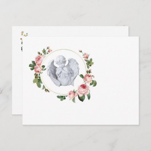 Carte postale Ange bébé (Devant / Derrière)