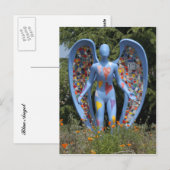 Carte Postale Ange Bleu (Devant / Derrière)