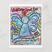 Carte postale Ange Cancer colorée (Devant)