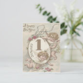 Carte Postale Ange Cherub Rose (Debout devant)