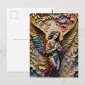 Carte Postale Ange Coloré (Devant / Derrière)
