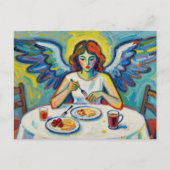 Carte Postale Ange Coloré au Petit Déjeuner (Devant)