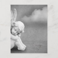 Ange couché sur gris arrière - plan, art angélique