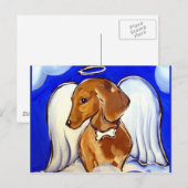 Carte Postale Ange Dachshund (Devant / Derrière)