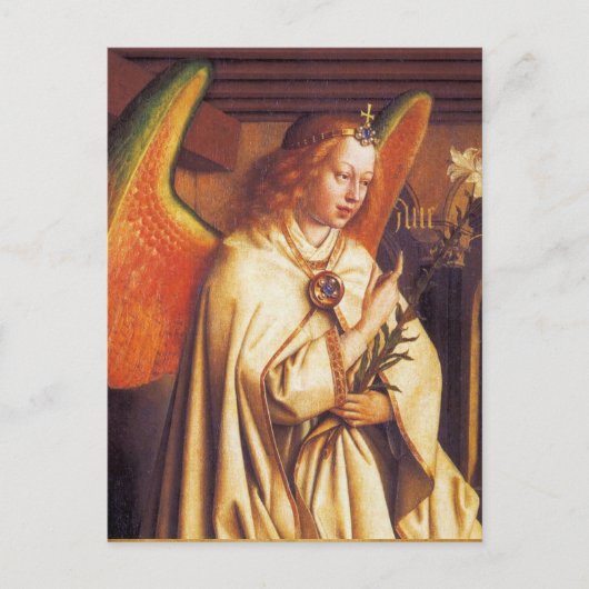Carte Postale Ange d'annonce, Archange Gabriel, Parchemin (Devant)