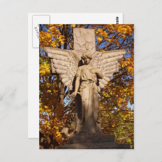 Carte Postale Ange d'automne (Devant / Derrière)