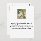 Carte Postale Ange de Dieu mon gardien, cher ! (Devant / Derrière)