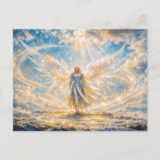 Carte Postale Ange de fantasy dynamique dans une lumière atmosph (Devant)