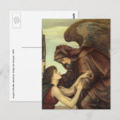 Carte Postale Ange de la mort par Evelyn De Morgan (Devant / Derrière)