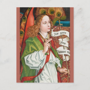Carte Postale ange de l'Annonciation de Schongauer, retable Orli