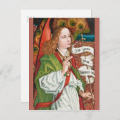 Carte Postale ange de l'Annonciation de Schongauer, retable Orli (Devant / Derrière)