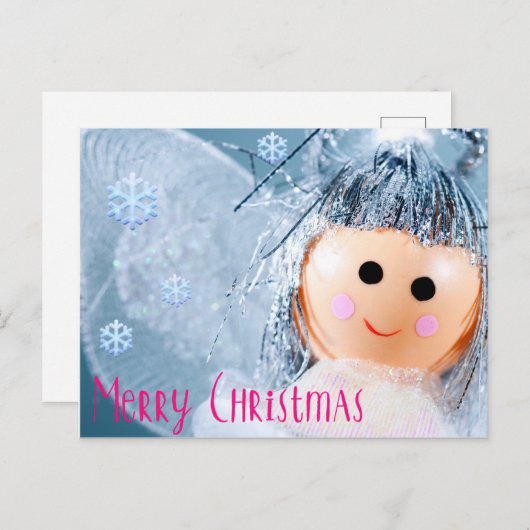 Carte Postale Ange de Noël (Devant / Derrière)