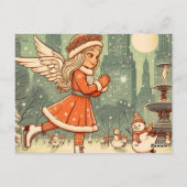 Carte Postale ange de noël à nyc (Dos)