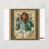 Carte Postale Ange de Noël avec Violon (Dos)