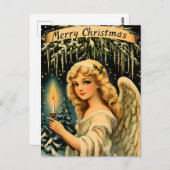 Carte Postale Ange de Noël Vintage (Devant / Derrière)