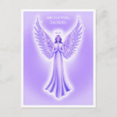 Carte Postale Ange de Noël | Violet, Lilac Et Blanc (Devant)