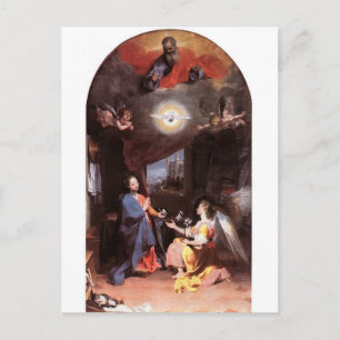 CARTE POSTALE ANGE DE VIRGIN ET D'ANNONCIATION