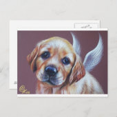 Carte Postale Ange d'or (Devant / Derrière)