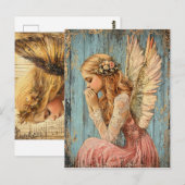 Carte Postale Ange doré (Devant / Derrière)